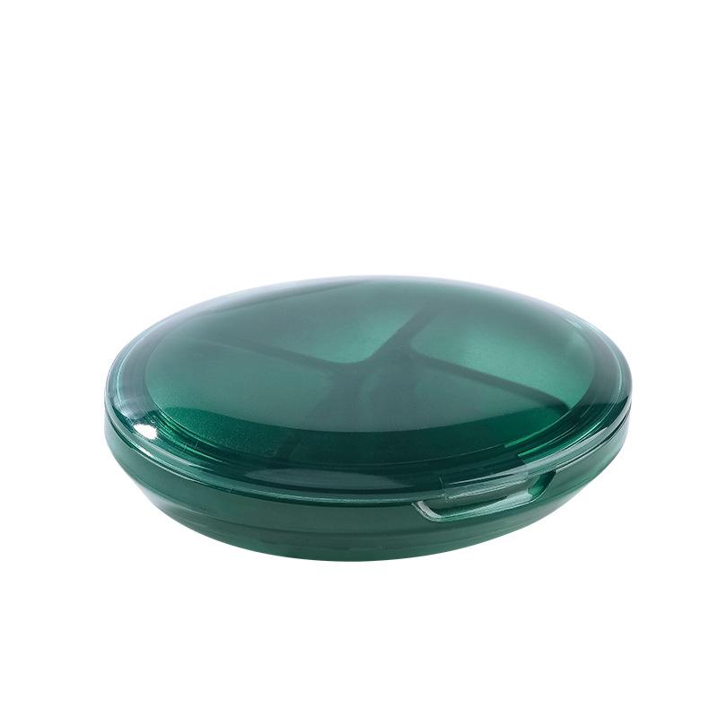 Compact 4-Grid Medicine Organizer – Portable Pill Dispenser for Daily Morning, Noon, Night.