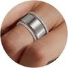 European and American Style Bright Surface Diamond Inlaid Wide Band Ring - Simple Luxury Finger Jewelry.