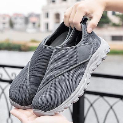 Grote Klittenband Sportschoenen voor Brede of Gezwollen Voeten - Wandelschoenen met Zachte Zool voor Senioren, Mannen & Vrouwen, Lente/Zomer.