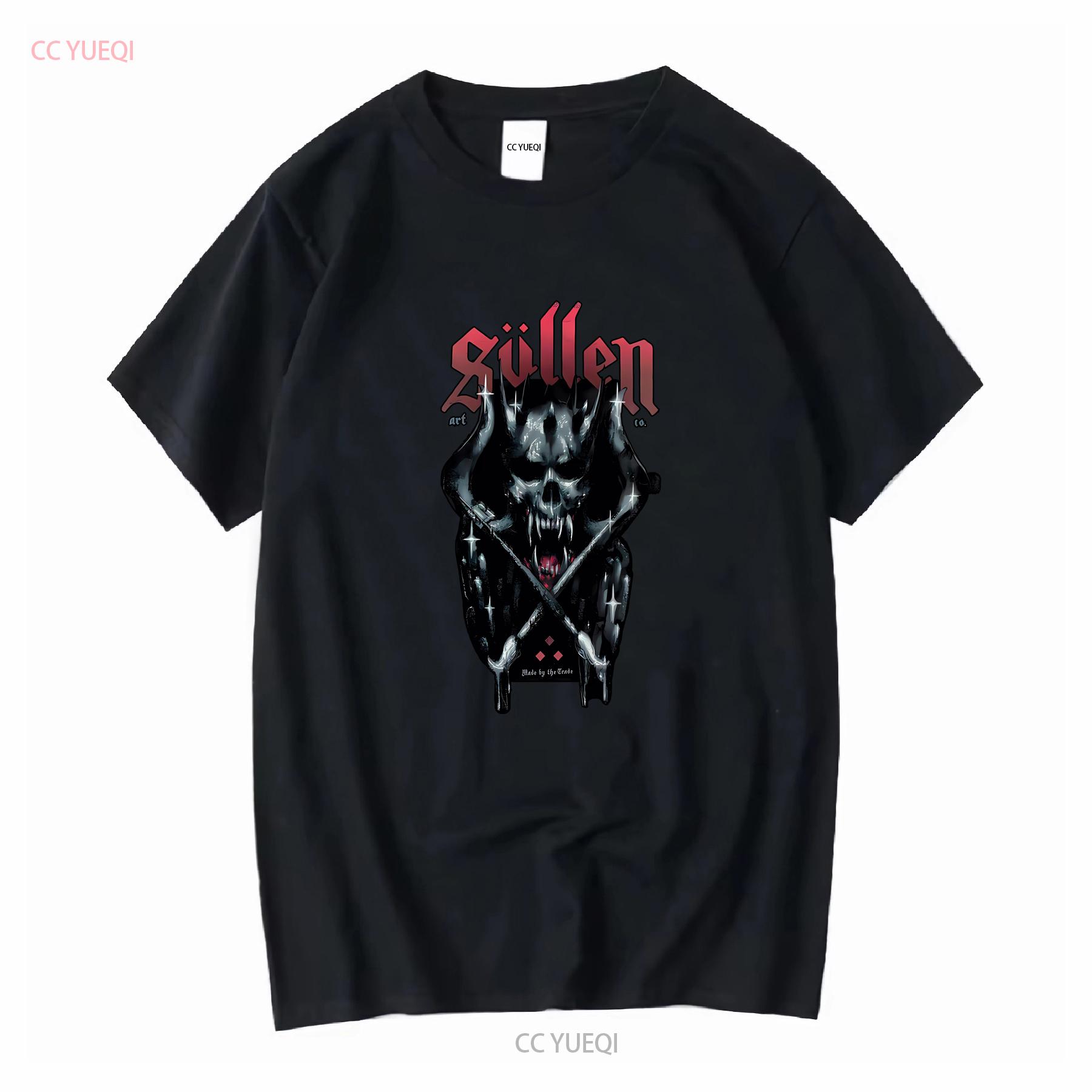 

Sullen Mens Hellraiser T shirt Tattoo Style Wolf Skull Reaper vintage Washed Versatile Casual Stretched Comfortable fashion 4XL