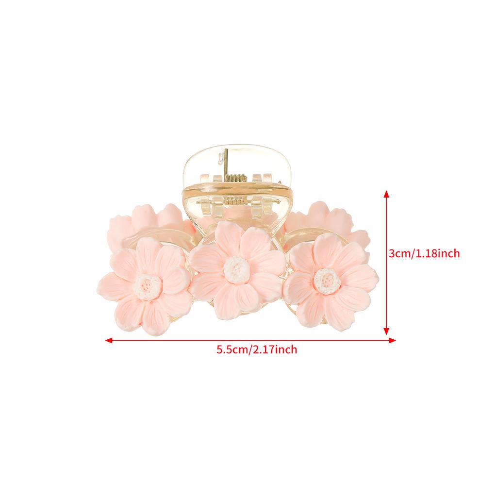 Nowy Koreański Klips do Włosów Krab Mały Kwiatek Akrylowe Szczęki Klips Kobiety Dziewczyny Słodkie Wsuwki Plaża Hawajskie Akcesoria do Włosów