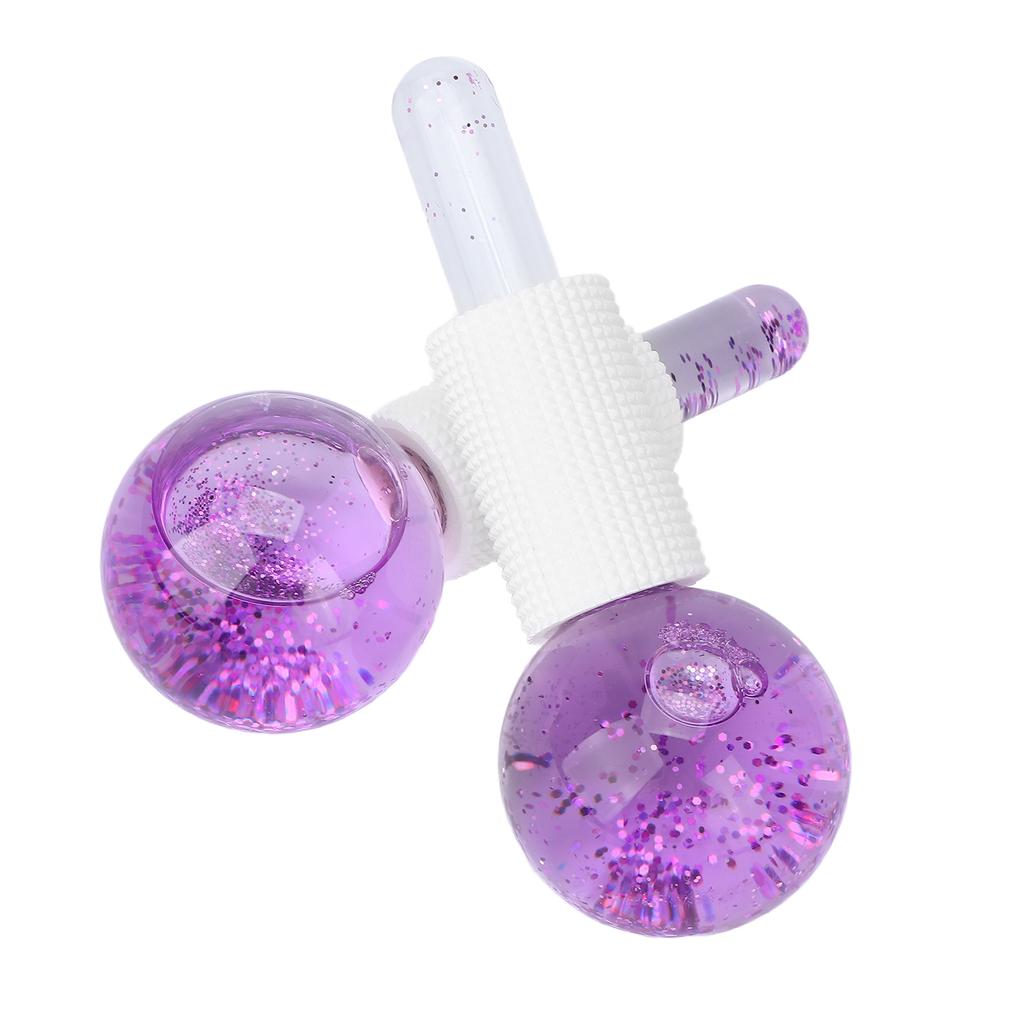 2pcs Cold Ice Globes Skin Massagers Globes Facial Ice Beauty Ball Glass Face Roller Balls Reduce