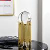 Clear Crystal Ball With Gold Art Decor Stand Light Luxury Sphere For Photography Ornaments Bookcase Wedding And Party