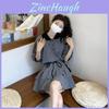 Set Vestito Casual da Ragazza con Tessuto Estivo in Lino per Appassionate di Moda Donna