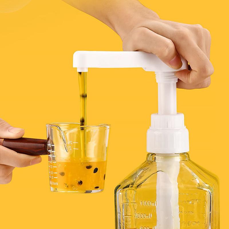 1600ml Transparent Coffee Syrup Bee Drip Double Scale Storage Dispenser pump Bottle Squeeze milk Bottle Honey Jar Container