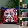 Ni-kke DORO Doll Victory Goddess Pillow Case Anti-dustmite Pillowcase Invisible Zipper Silky Sofa Cushion Cover