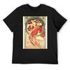 Tanz, 1898 von Alphonse Mucha T-Shirt Anime-Shirt Anime-T-Shirts Streetwear Slim-Fit T-Shirts für Männer