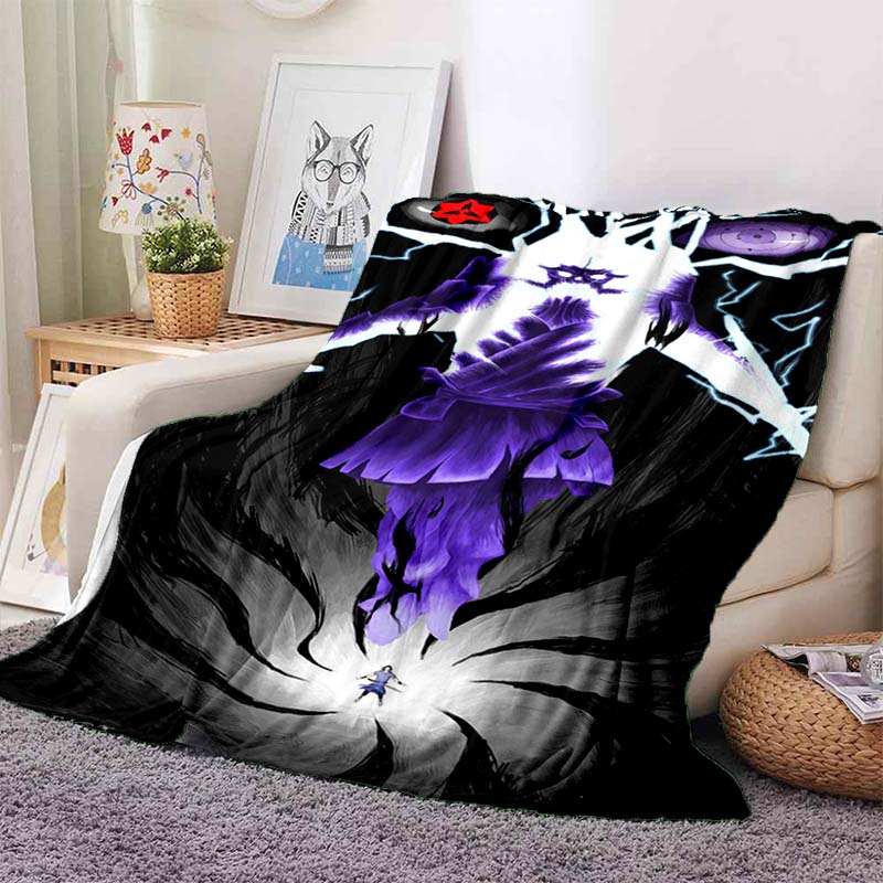 NARUTOUzumaki Naruto anime print blanket, warm and comfortable flannel blanket, suitable for bedrooms, sofas, beds, chairs, picn