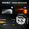 E8 1Pc 40W LED Off-Road Spotlight IP68 Waterproof Aviation Grade Aluminum Alloy Angel Eyes Car Flood Lamp