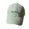 New plaid soft-top baseball cap for men and women with letter embroidery, spring and summer versatile, face-slimming, sun protection cap