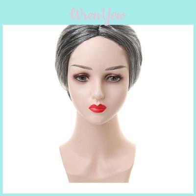 Short Curly Grandmother Wig For Halloween Costume With Versatile Styling Options