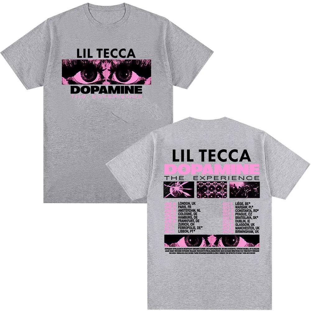 Lil Tecca Dopamne The Experience Tour 2025 Tricou Nou Bărbați Femei Retro Estetic Îmbrăcăminte Tricouri Casual Bumbac Tricouri Supradimensionate