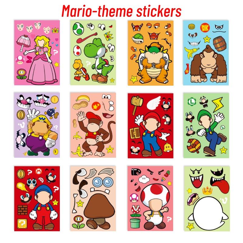 Super Mario Cartoon Stickers Fun And Interactive Puzzle Stickers For Parent-child Bonding