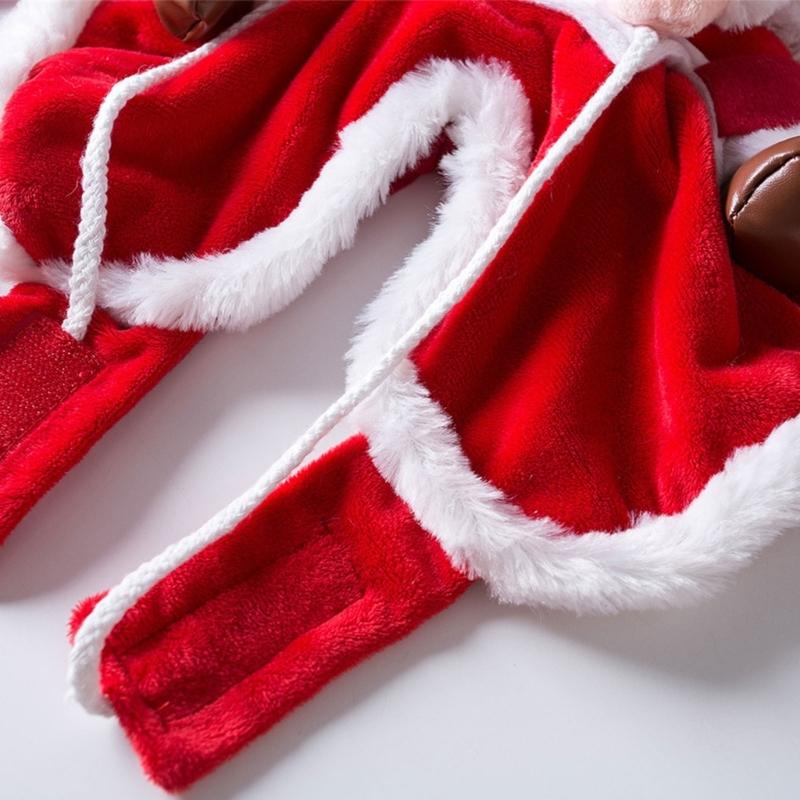 Funny Pet Christmas Outfit With Ride On Design For Small Dog Cats Holiday Celebration Dressingup Santa Claus Costume