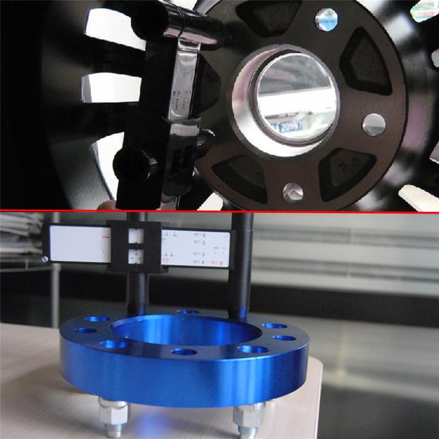 Precise Tire Bolts Wheel Rims Ruler Pattern Gauge PCD Measuring Tool 4 5 6 8 Lug