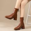 Fashion Elastic Socks Boots Women's Ankle Boots Women's Thick Heel Square Toe Retro Short Boots New Women's Shoes Botas Mujer