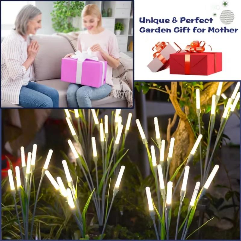 1PC Solar Bubble Reed Garden Lights Warm White RGB Outdoor Waterproof LED Pathway Lights for Yard Patio Lawn Landscape Decor