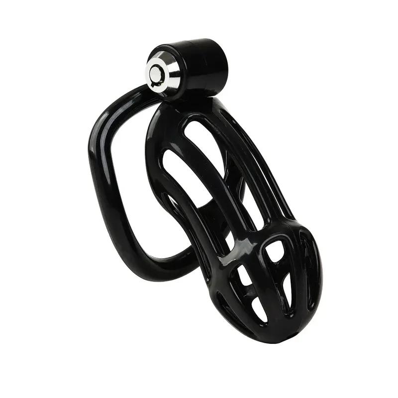 Pink Male Penis Cage with 5 Cock Rings Set Long Penis Bondage Bird Chastity Cage Belt Cock Ring Slave Restraint Man Sex Toy