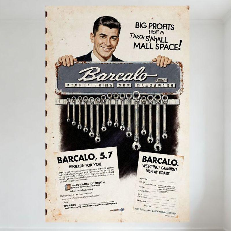 

Vintage Barcalo Tools Wrenches Metal Tin Sign Mid-20th Century Aesthetic for Man Cave Cafe Home Decor 20x30cm（7.8x11.8inch）