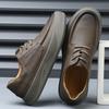 Mens Shoes Fashion Leather Breathable and Versatile Thick Soled Fashionable Casual Leather Shoes for Men Designer Shoes Men