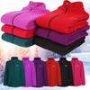 2024 Spring & Autumn Plus Size Fleece Jacket for Middle-aged & Elderly Women, Thickened Casual Cardigan for Moms