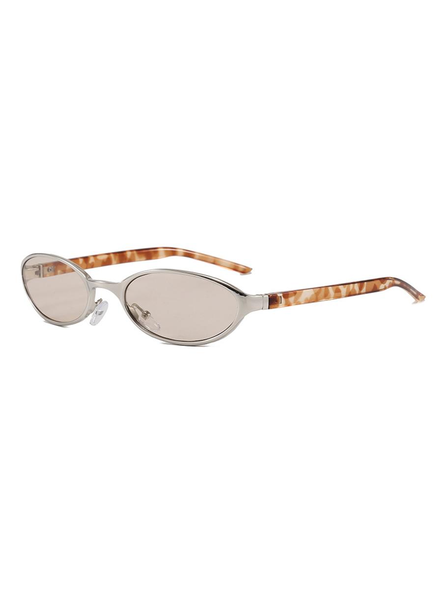 

2026 New Cat Eye Sunglasses Women Narrow Oval Metal Frame Y2K Retro Old Money Style Shades with UV400 Protection