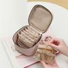 Jewellery Box Portable Jewelry Case Multifunctional with 6 Velvet Transparent Storage Bag for Wife