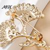 Elegant Leaf Jewelry Rhinestone Ginkgo Brooch, Sparkling Lapel Pin for Men Women, Women Brooch Decorative Badge Clothes Bag Hat Scarf Suits Accessory