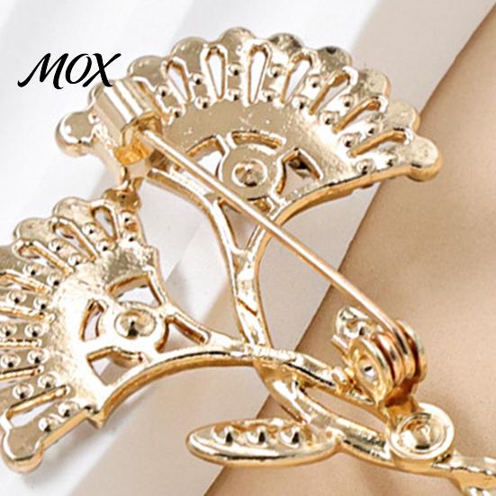 Elegant Leaf Jewelry Rhinestone Ginkgo Brooch, Sparkling Lapel Pin for Men Women, Women Brooch Decorative Badge Clothes Bag Hat Scarf Suits Accessory