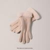 Cute Gloves for Women In Winter Plus Velvet Thickened Warm Korean Version Driving and Riding Tram Preventing Cold Riding Touch Screen