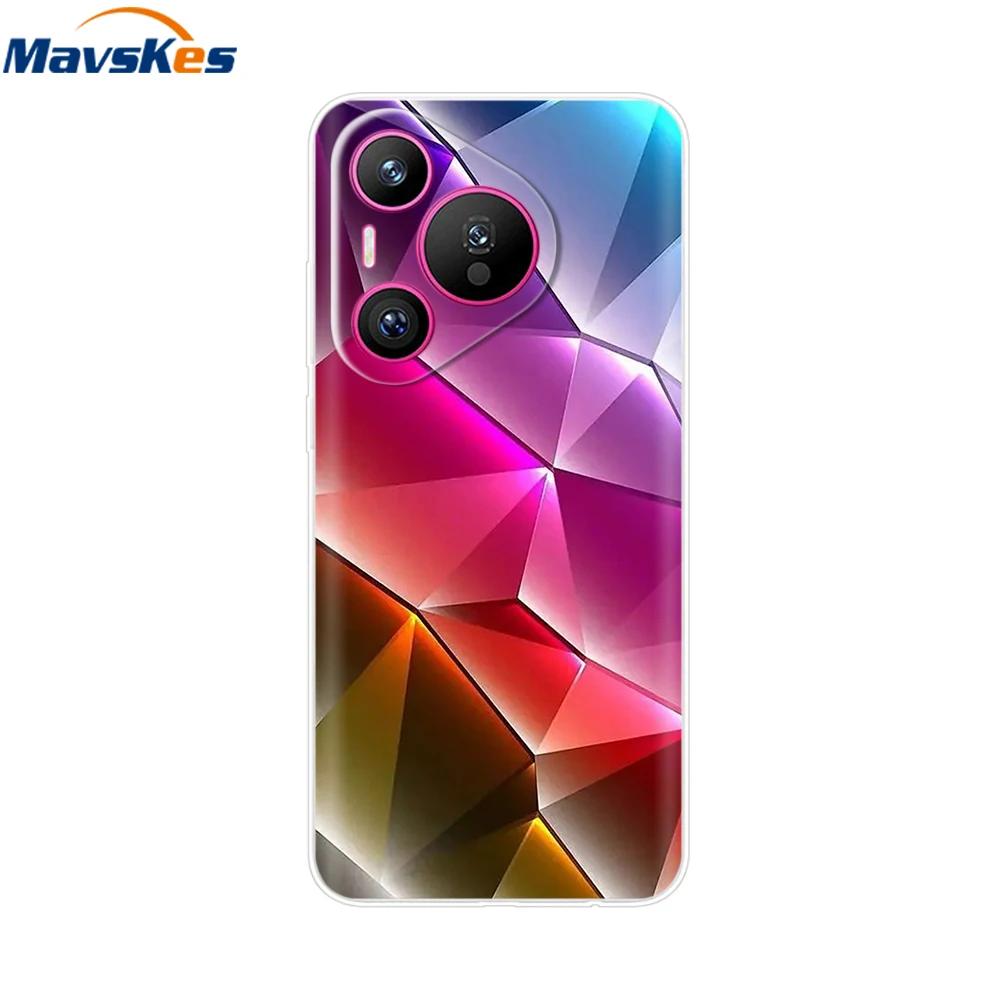For Huawei Pura 70 Pro Case Pura 70 Clear Back Cover Pretty Girl Bumper Soft TPU Funda For Huawei Pura 70 Pro+ Pura70 Ultra Capa