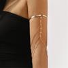 Adjustable Iron Resin Arm Cuff Bracelet With Detachable Fringe Design For Casual Or Formal Outfits