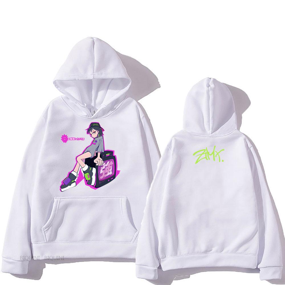

Толстовки с капюшоном ZTMY ZUTOMAYO Japan Band с длинным рукавом, удобные флисовые свитера с капюшоном, модные толстовки с принтом в стиле поп-музыки XXXL белый