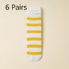 10 Pairs of Girls Spring and Summer Striped Fresh Mesh Breathable Straight Tube Stack Socks
