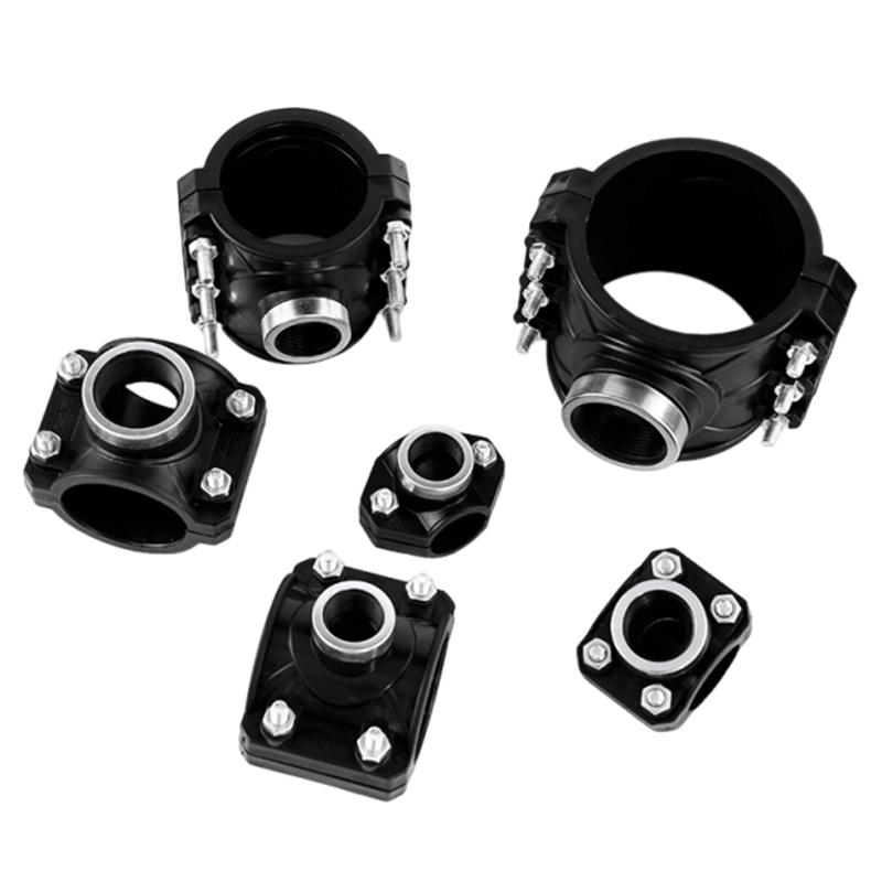 Water Pipe Splitter Clamp Easy Install 1/2'' Female Thread Connector for Agricultural Irrigation Pipe Fitting