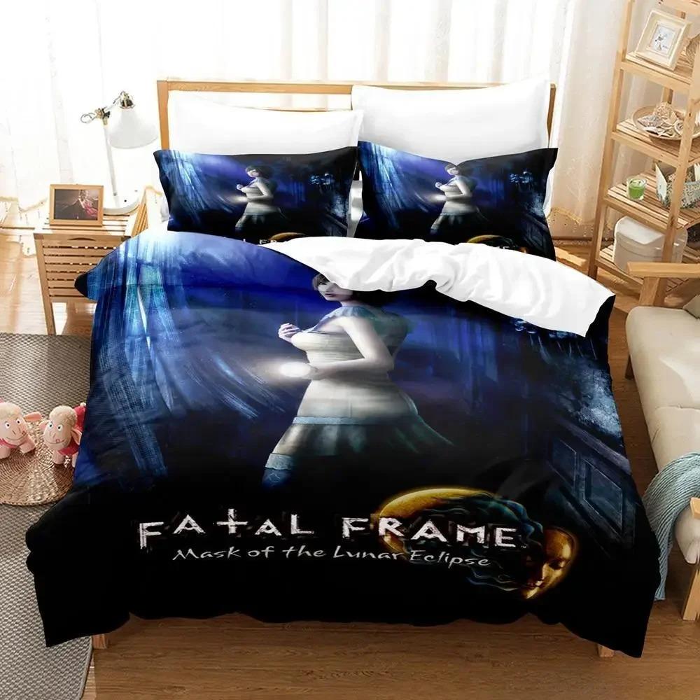 FATAL FRAME Bedding Set Single Twin Full Queen King Size Bed Set Adult Kid Bedroom Duvet Cover Sets Game Anime Bed Sheet Set