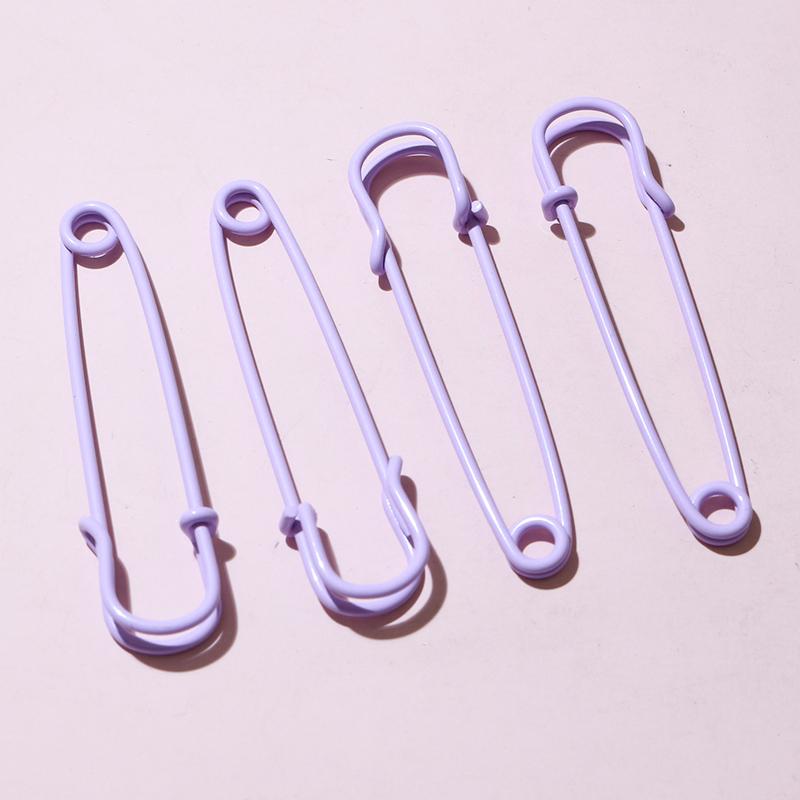 10pcs 50x16mm Safety Pins Brooch Metal Sewing Pins Clothes Pins with 3/5 Loops for Tags DIY Crafts Jewelry Making Findings