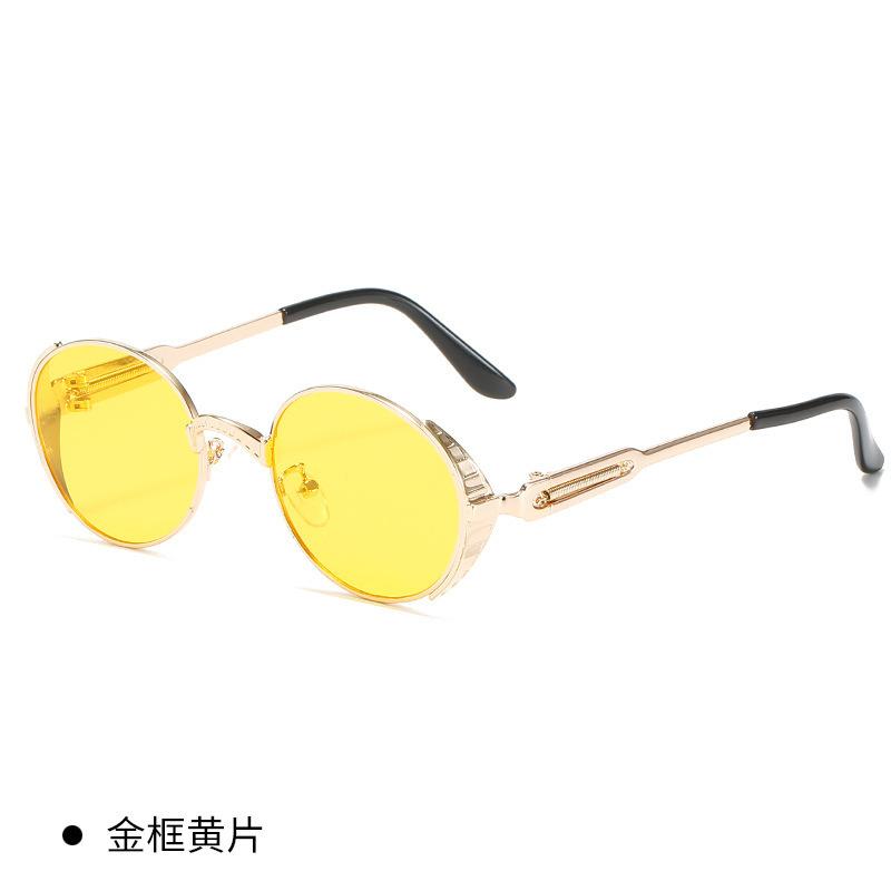 Polarized metal fashion toad glasses sunglasses spring hook European and American street shot sunglasses modern sunshade UV