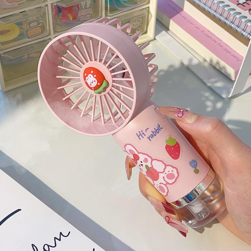 Upgraded Portable Misting Fan, Handheld Personal Mister Fan, Battery Operated Spray Water Mist Fan For Makeup, Travel, Outdoors