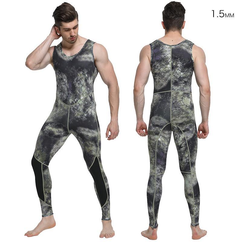 Heren Camo 2-delig Duikpak Duiken Snorkelen Speervissen 1.5mm 2mm 3mm Neopreen Thermisch Duikpak