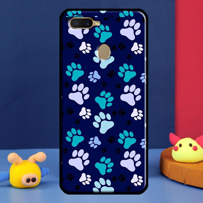 Dog Paw Case For Oppo A96 A76 A16 A74 A94 A54 S A57 A77 A58 A78 A98 A5 A9 A91 A15 A17 A52 A72 Cover