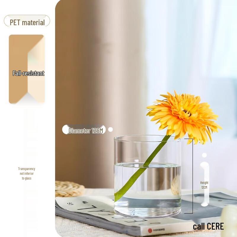 Große PET-Kunststoff-Zylindervase