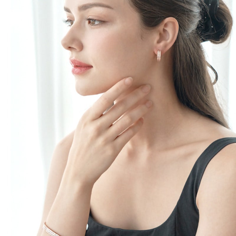 ELLE Jewelry Double Cubic Tennis Bracelet ELBRBB093