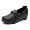 New Women's Shoes Spring Autumn Wedges Soft Sole Non-slip Women's Single Shoes Comfortable Large Size Mother's Leather Pumps