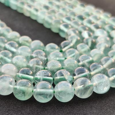 Natural Smooth Round Green Fluorite Gemstone Beads, 6mm 8mm 10mm Size Gemstone Beads, 14-15 Inch Strand.
