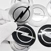 4 pièces 3D 56mm 60mm 65mm Cache-moyeu de roue de voiture pour Badge Emblème Opel Cache-moyeu Autocollant Logo de voiture Accessoires de style