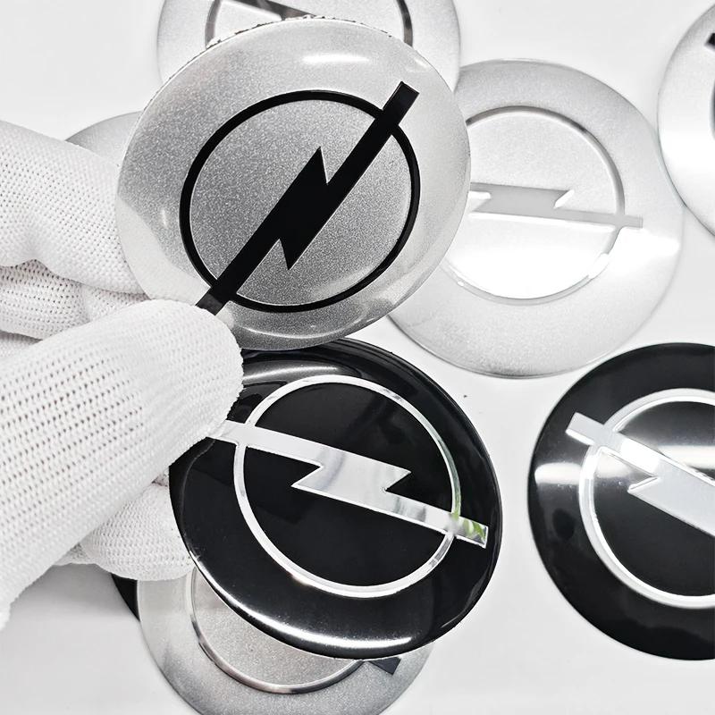 4 pièces 3D 56mm 60mm 65mm Cache-moyeu de roue de voiture pour Badge Emblème Opel Cache-moyeu Autocollant Logo de voiture Accessoires de style