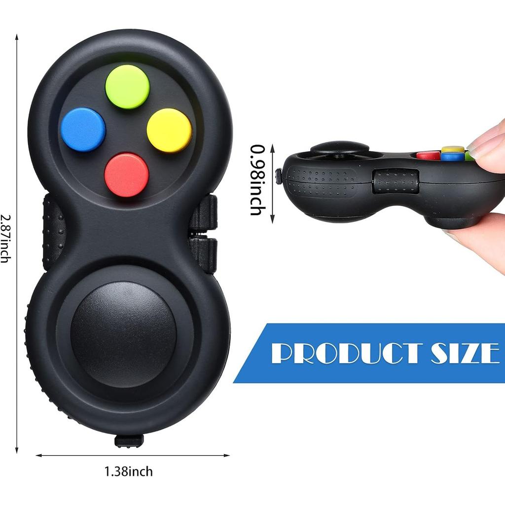 6 Pieces Cam Fidget Pad Controller Relieve Anxiety Handheld Mini Game Remote Controller Fidget Pad Stress Reducer for Adult Relieve Stres