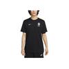 Nike Korea Essentials Logo Embroidered Casual Pullover Short Sleeve Football Shirt Men Tops Black FV9382-010