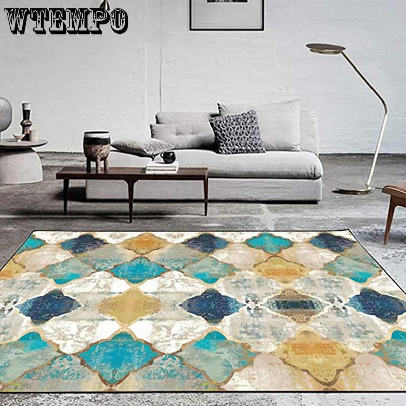 Geometric Living Room Bedroom Entrance Carpet Floor Mat Machine Washable Floor Mat